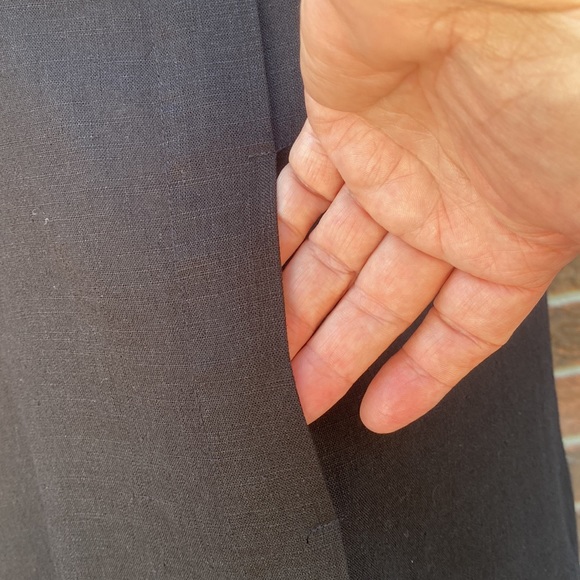 Athena Marie - black aline dress with pockets - viscose $ linen - Picture 8 of 13